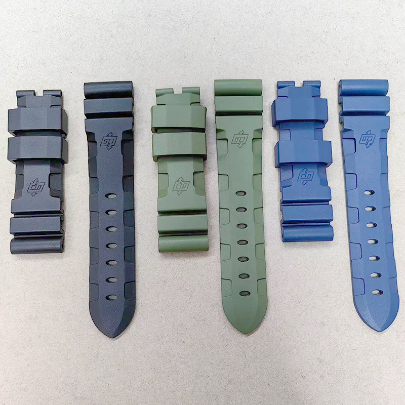 Top Rubber Watch Strap For Panerai Watches PAM111/441/1209, 24/26mm Aftermarket Watch Parts 