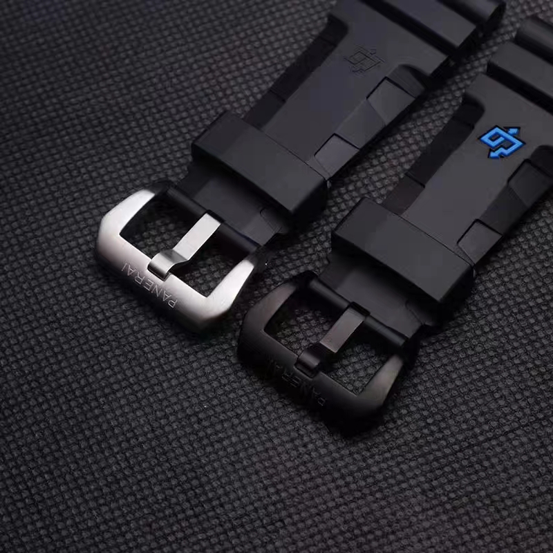 Top Rubber Watch Strap For Panerai Watches PAM111/441/1209, 24/26mm Aftermarket Watch Parts 