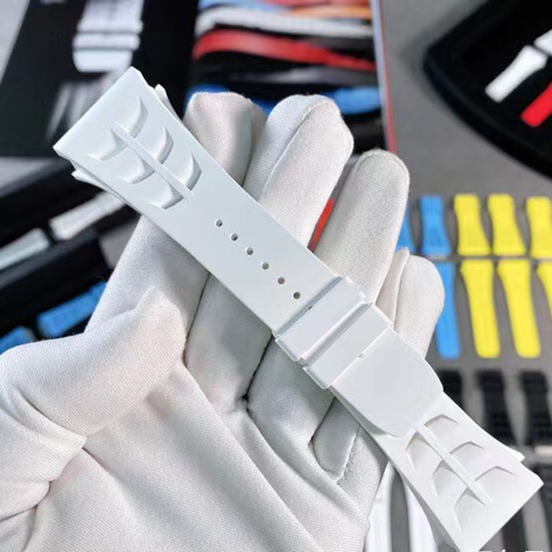 Top Quality Fluorine Rubber Watch Strap For Richard Mille RM30, RM010, RM21, RM55 Aftermarket Watch Parts
