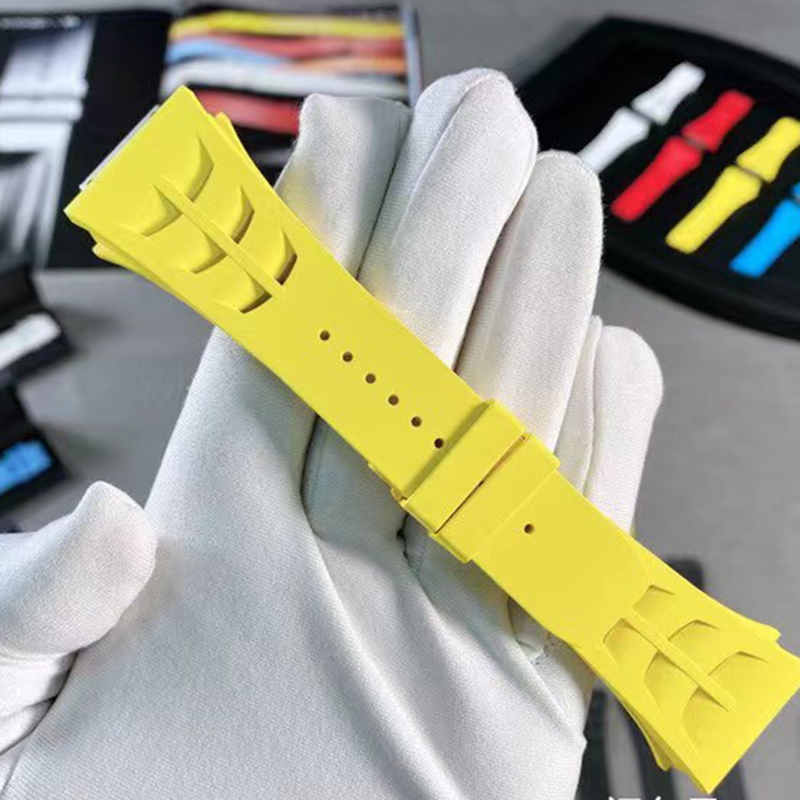 Top Quality Fluorine Rubber Watch Strap For Richard Mille RM30, RM010, RM21, RM55 Aftermarket Watch Parts