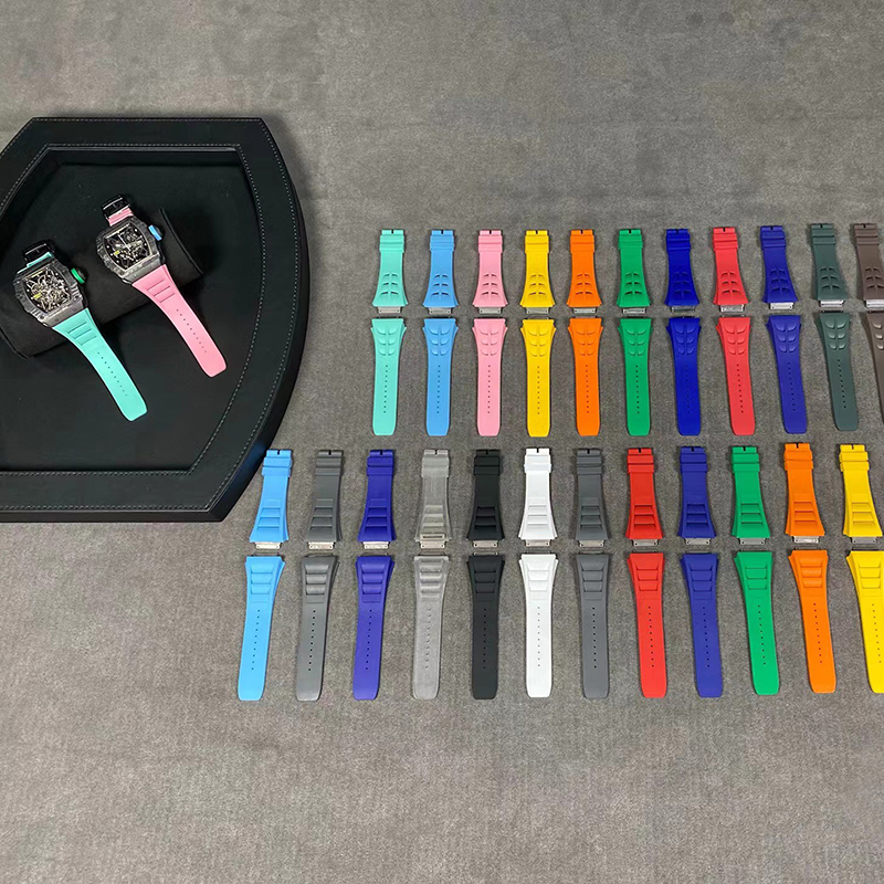 Top Quality Fluorine Rubber Watch Strap For Richard Mille RM30, RM010, RM21, RM55 Aftermarket Watch Parts