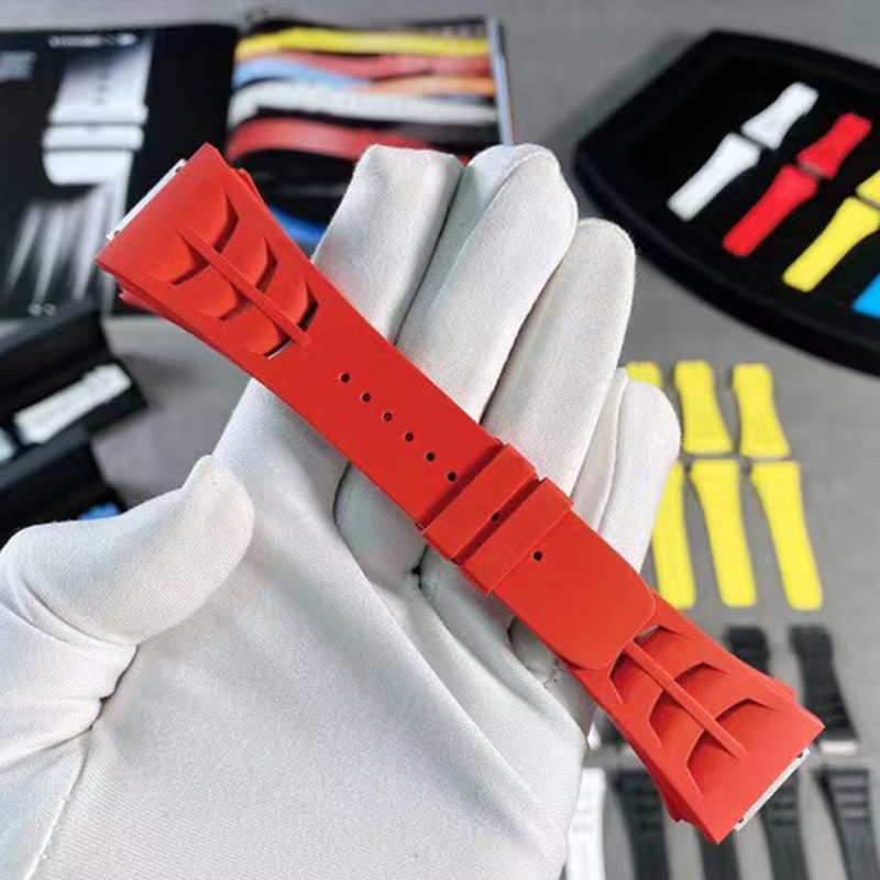 Top Quality Fluorine Rubber Watch Strap For Richard Mille RM30, RM010, RM21, RM55 Aftermarket Watch Parts