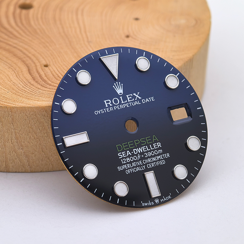 Blue-Black Watch Dial For Rolex DEEPSEA SEA-DWELLER 116660 Cal.3135 Movement Aftermarket Watch Replacement Accessories