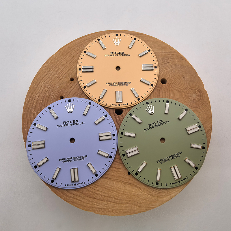Light Green Color Watch Dial For 41mm Rolex Oyster Perpetual 134300 Compatible With 3230 Movement 