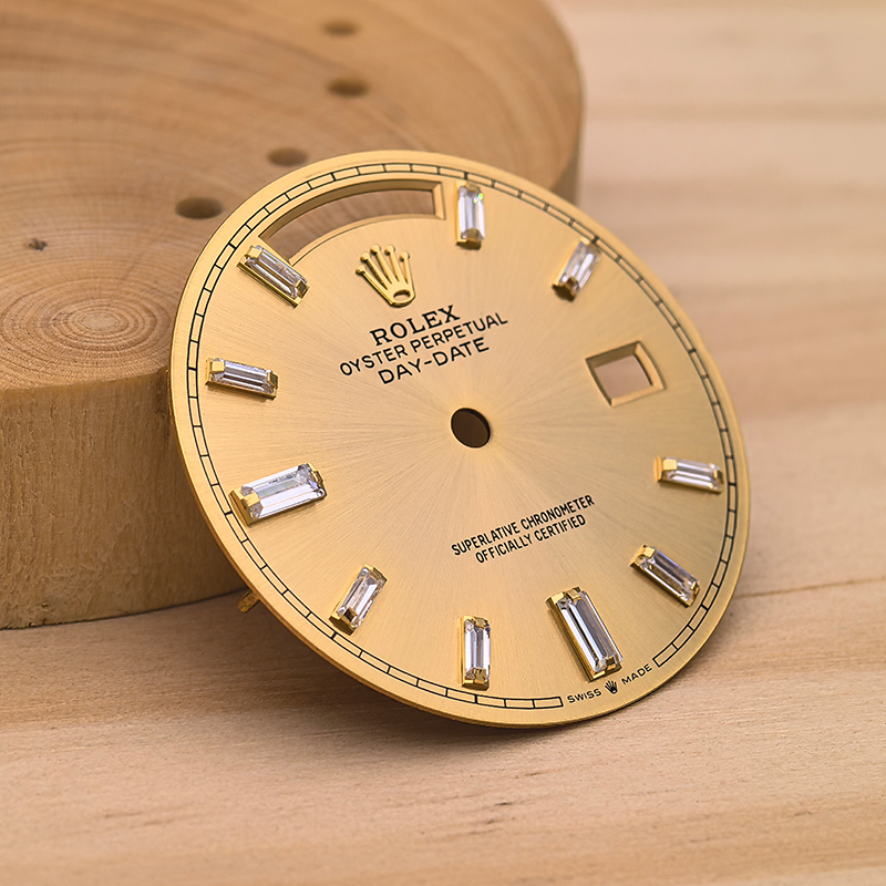 Champagne Watch Dial for Rolex Day-Date 228238-0005 Aftermarket Watch Parts Champagne Watch Dial for Rolex Day-Date 228238-0005 Aftermarket Watch Parts