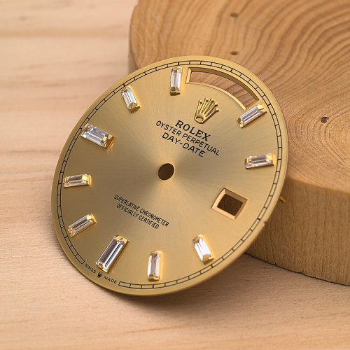 Champagne Watch Dial for Rolex Day-Date 228238-0005 Aftermarket Watch Parts 