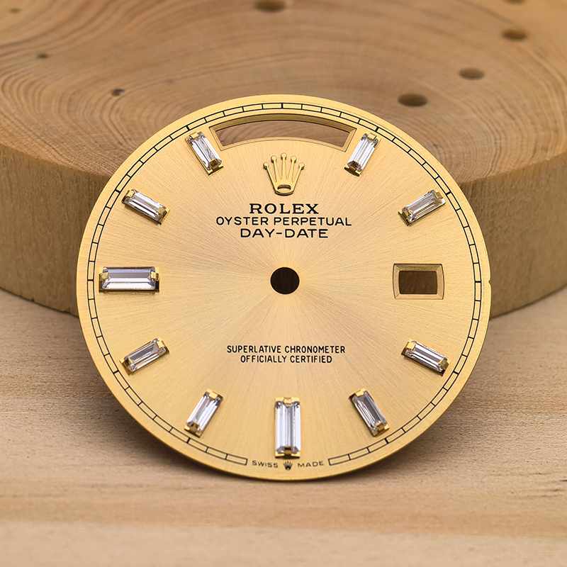 Champagne Watch Dial for Rolex Day-Date 228238-0005 Aftermarket Watch Parts Champagne Watch Dial for Rolex Day-Date 228238-0005 Aftermarket Watch Parts
