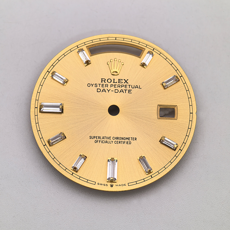 Champagne Watch Dial for Rolex Day-Date 228238-0005 Aftermarket Watch Parts Champagne Watch Dial for Rolex Day-Date 228238-0005 Aftermarket Watch Parts