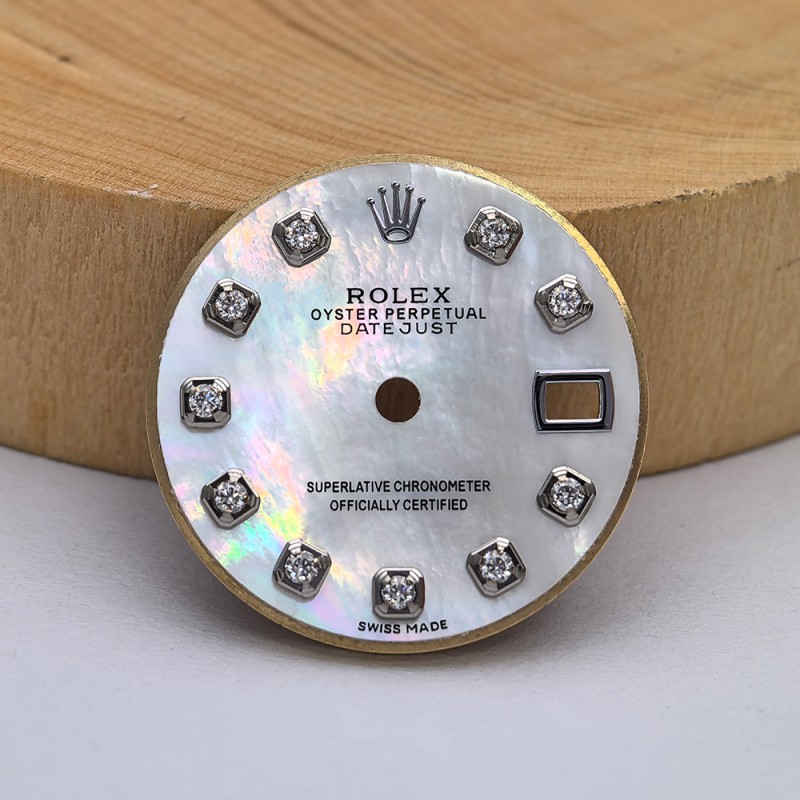 Mother of Pearl Watch Dial For 26mm Rolex Datejust Cal.2135 Movement Aftermarket Watch Parts