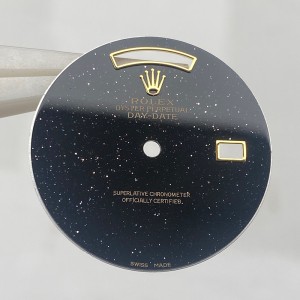 Black Sands Watch Dial for Rolex Day-Date 18238 118238 18038 Cal.3055 Cal.3155 Aftermarket Watch Parts