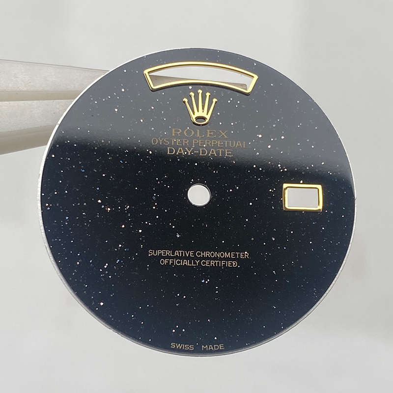 Black Sands Watch Dial for Rolex Day-Date 18238 118238 18038 Cal.3055 Cal.3155 Aftermarket Watch Parts Black Sands Watch Dial for Rolex Day-Date 18238 118238 18038 Cal.3055 Cal.3155 Aftermarket Watch Parts