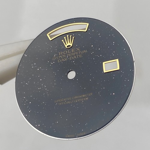 Black Sands Watch Dial for Rolex Day-Date 18238 118238 18038 Cal.3055 Cal.3155 Aftermarket Watch Parts 