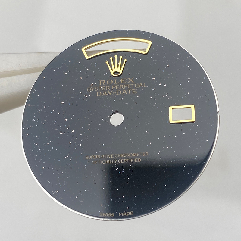 Black Sands Watch Dial for Rolex Day-Date 18238 118238 18038 Cal.3055 Cal.3155 Aftermarket Watch Parts Black Sands Watch Dial for Rolex Day-Date 18238 118238 18038 Cal.3055 Cal.3155 Aftermarket Watch Parts