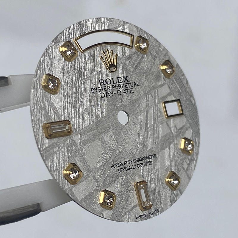 Meteorite Watch Dial for Rolex Day-Date 18238 118238 18038 Cal.3055 Cal.3155 Aftermarket Watch Parts Meteorite Watch Dial for Rolex Day-Date 18238 118238 18038 Cal.3055 Cal.3155 Aftermarket Watch Parts