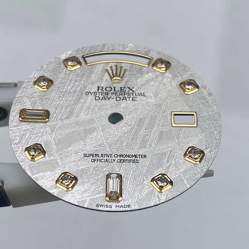 Meteorite Watch Dial for Rolex Day-Date 18238 118238 18038 Cal.3055 Cal.3155 Aftermarket Watch Parts Meteorite Watch Dial for Rolex Day-Date 18238 118238 18038 Cal.3055 Cal.3155 Aftermarket Watch Parts