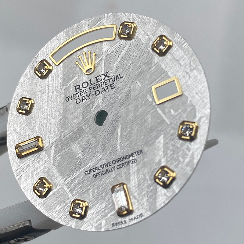 Meteorite Watch Dial for Rolex Day-Date 18238 118238 18038 Cal.3055 Cal.3155 Aftermarket Watch Parts Meteorite Watch Dial for Rolex Day-Date 18238 118238 18038 Cal.3055 Cal.3155 Aftermarket Watch Parts