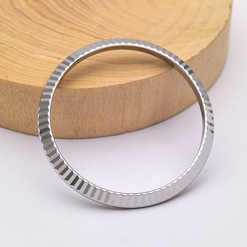 904L Fluted Watch Bezel White Gold Plated For 36mm Rolex DateJust 116234, 126234 Aftermarket Watch Parts 904L Fluted Watch Bezel White Gold Plated For 36mm Rolex DateJust 116234, 126234 Aftermarket Watch Parts