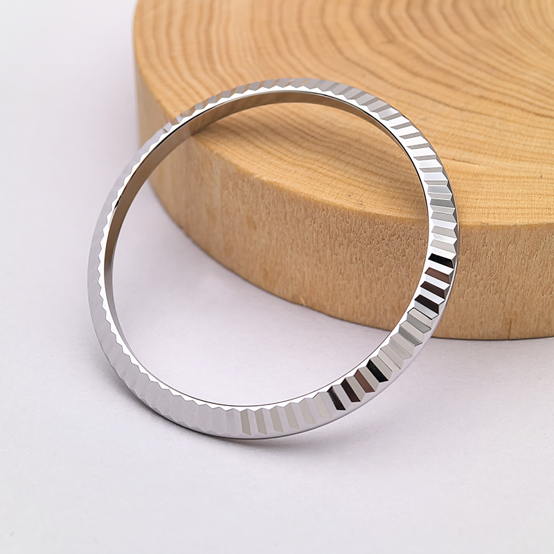 904L Fluted Watch Bezel White Gold Plated For 36mm Rolex DateJust 116234, 126234 Aftermarket Watch Parts 904L Fluted Watch Bezel White Gold Plated For 36mm Rolex DateJust 116234, 126234 Aftermarket Watch Parts
