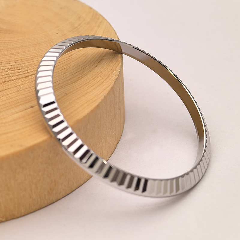 904L Fluted Watch Bezel White Gold Plated For 36mm Rolex DateJust 116234, 126234 Aftermarket Watch Parts 904L Fluted Watch Bezel White Gold Plated For 36mm Rolex DateJust 116234, 126234 Aftermarket Watch Parts