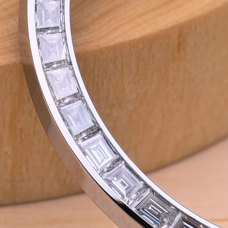 Custom Watch Bezel with Baguette Diamonds Setting For Rolex 40mm Day Date 228238 Watch Refitting Replacement Watch Parts Custom Watch Bezel with Baguette Diamonds Setting For Rolex 40mm Day Date 228238 Watch Refitting Replacement Watch Parts