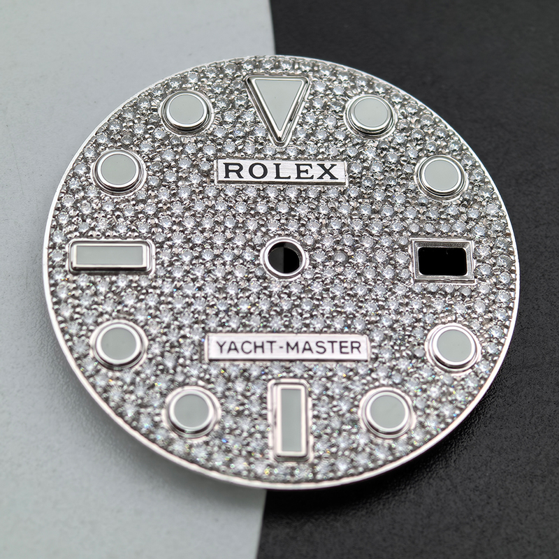 Custom Diamond Watch Dial For Rolex Yacht Master 116622 Cal.3135 Movement Aftermarket Watch Parts