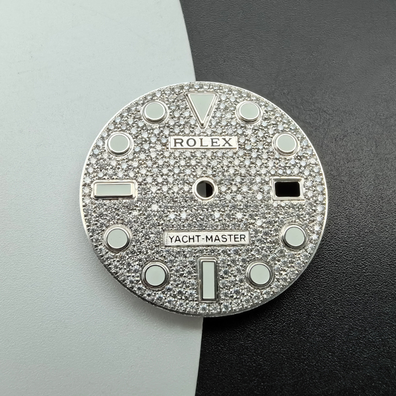 Custom Diamond Watch Dial For Rolex Yacht Master 116622 Cal.3135 Movement Aftermarket Watch Parts