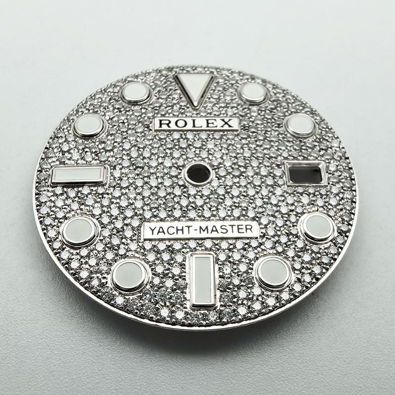 Custom Diamond Watch Dial For Rolex Yacht Master 116622 Cal.3135 Movement Aftermarket Watch Parts