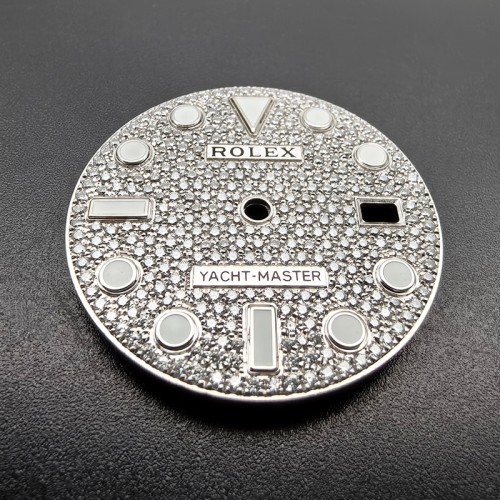 Custom Diamond Watch Dial For Rolex Yacht Master 116622 Cal.3135 Movement Aftermarket Watch Parts 