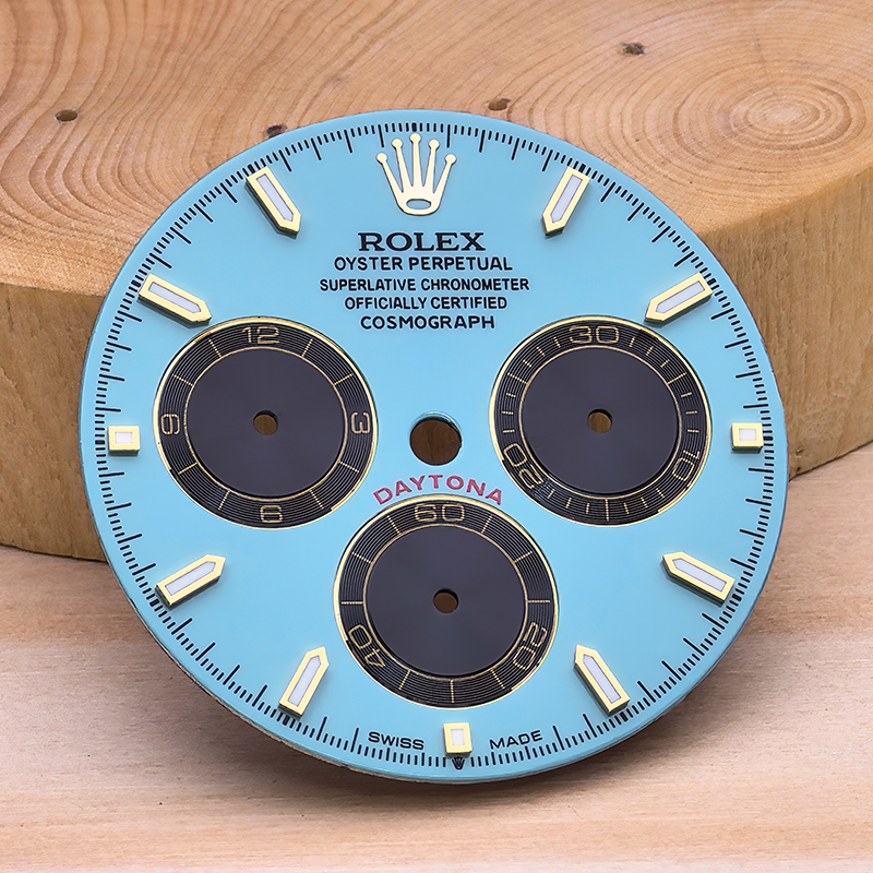 Tiffany Blue Watch Dial For Rolex Daytona M126518LN-0014 Cal. 4131 Movement Aftermarket Watch Accessories Tiffany Blue Watch Dial For Rolex Daytona M126518LN-0014 Cal. 4131 Movement Aftermarket Watch Accessories