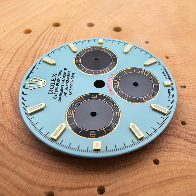 Tiffany Blue Watch Dial For Rolex Daytona M126518LN-0014 Cal. 4131 Movement Aftermarket Watch Accessories Tiffany Blue Watch Dial For Rolex Daytona M126518LN-0014 Cal. 4131 Movement Aftermarket Watch Accessories