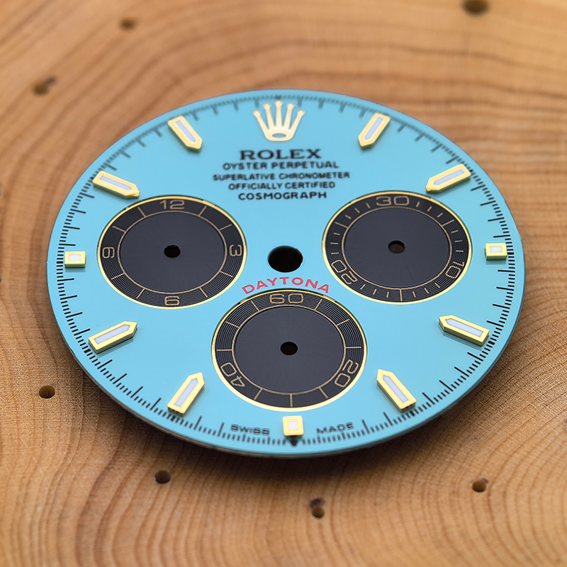 Tiffany Blue Watch Dial For Rolex Daytona M126518LN-0014 Cal. 4131 Movement Aftermarket Watch Accessories Tiffany Blue Watch Dial For Rolex Daytona M126518LN-0014 Cal. 4131 Movement Aftermarket Watch Accessories