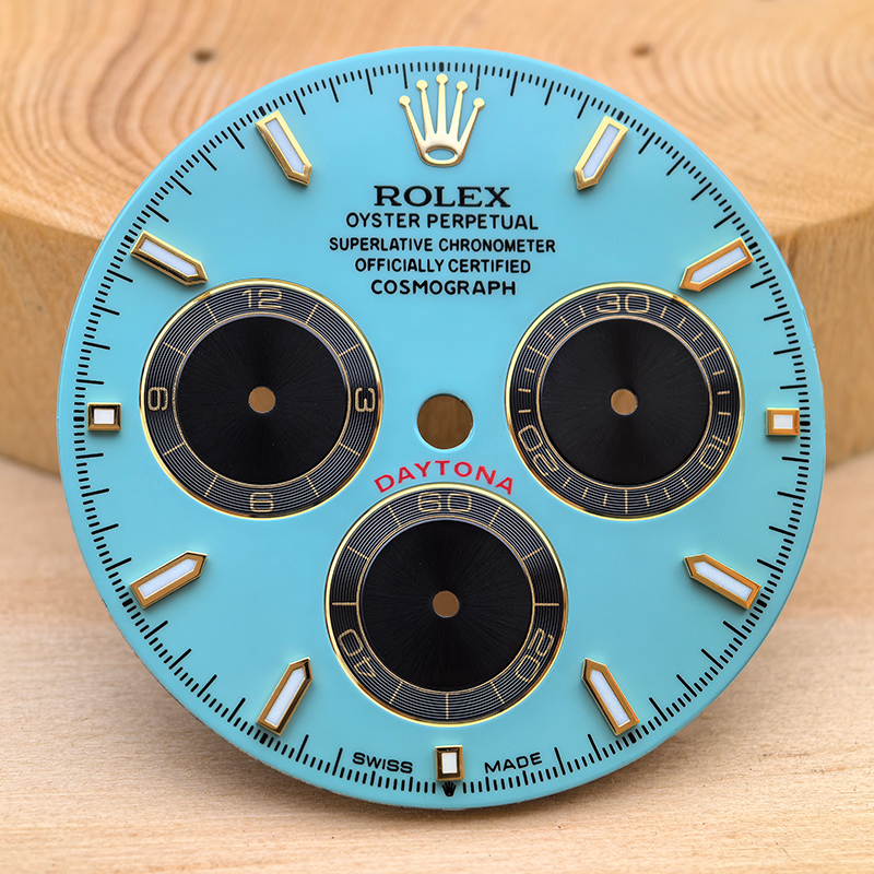 Tiffany Blue Watch Dial For Rolex Daytona M126518LN-0014 Cal. 4131 Movement Aftermarket Watch Accessories Tiffany Blue Watch Dial For Rolex Daytona M126518LN-0014 Cal. 4131 Movement Aftermarket Watch Accessories