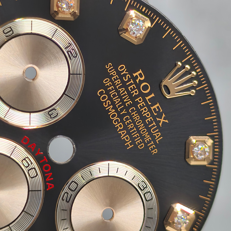 Rose Gold Index Watch Dial For Rolex Daytona 126515 Cal.4131 Movement Aftermarket Watch Parts 
