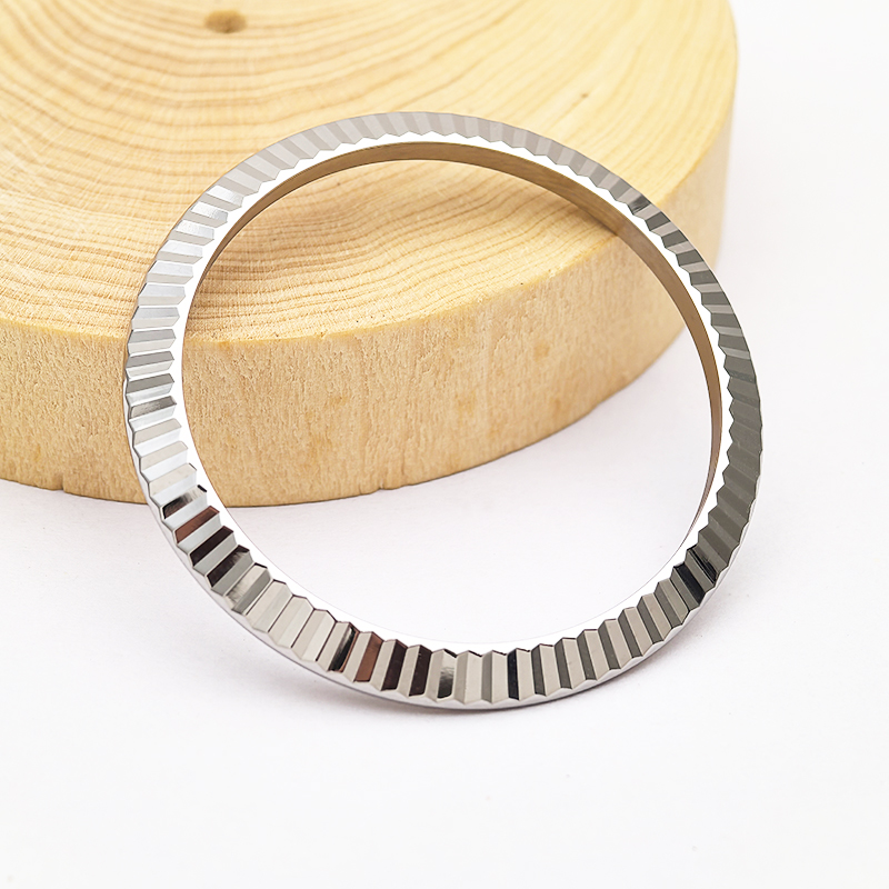 904L Fluted Watch Bezel White Gold Plated For 41mm Rolex Datejust 126300, 126334 Aftermarket Watch Parts 904L Fluted Watch Bezel White Gold Plated For 41mm Rolex Datejust 126300, 126334 Aftermarket Watch Parts
