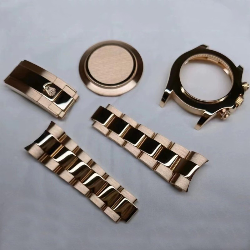 Customized 18K Solid Gold Watch Case and Bracelet For Rolex Daytona Cal.4130 Movement Aftermarket Watch Parts