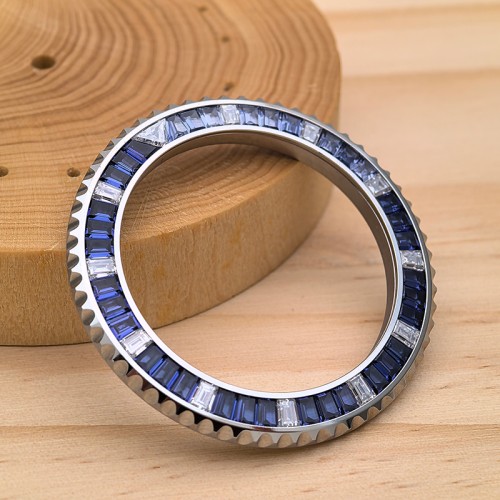 Top Diamonds Setting Watch Bezel For 40mm Rolex Submariner 116619 Aftermarket Refitting Watch Parts 