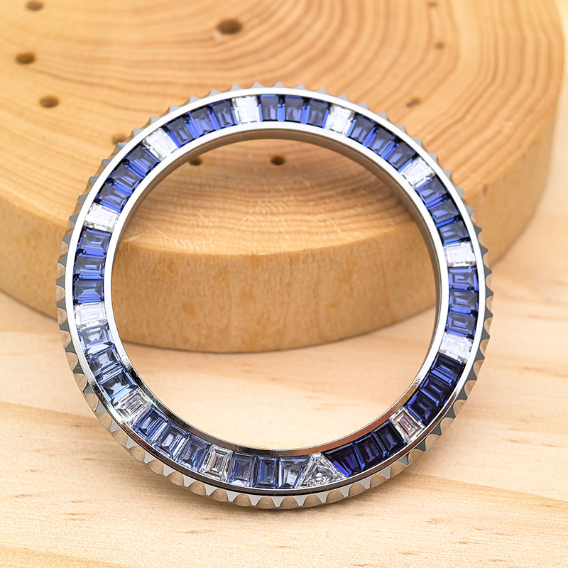 Top Diamonds Setting Watch Bezel For 40mm Rolex Submariner 116619 Aftermarket Refitting Watch Parts