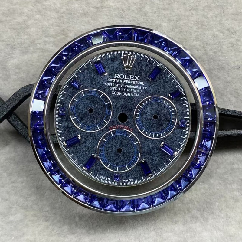 Dark Blue Obsidian Watch Dial For Rolex Daytona 126509 Cal. 4131 Movement Aftermarket Watch Accessories 