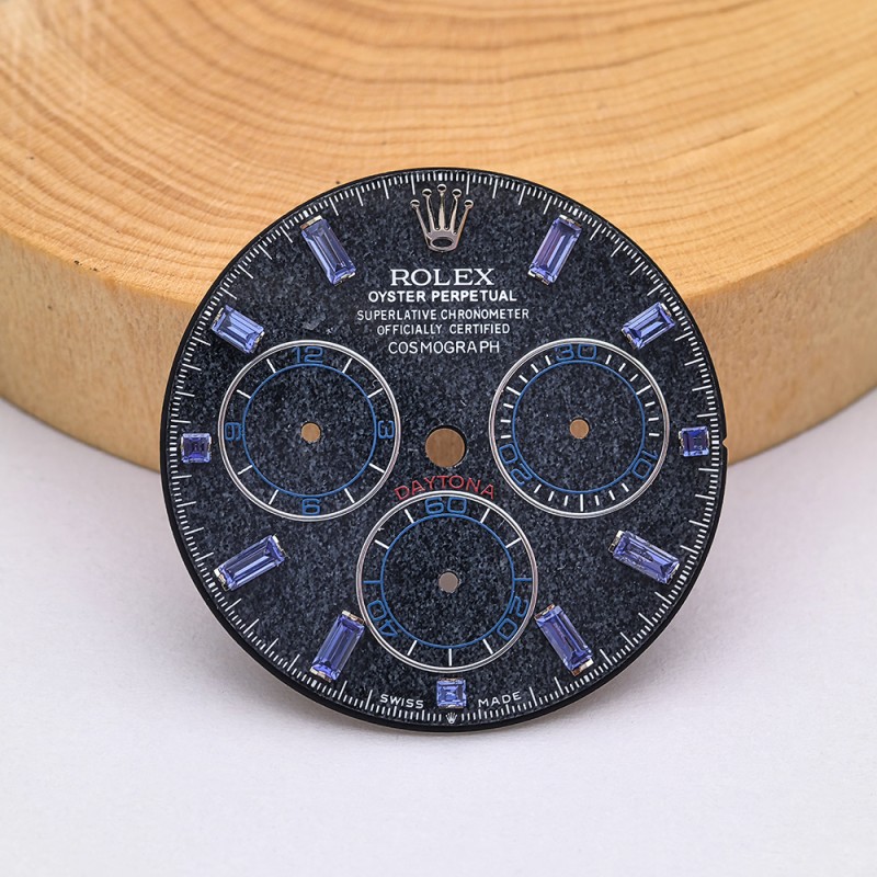 Dark Blue Obsidian Watch Dial For Rolex Daytona 126509 Cal. 4131 Movement Aftermarket Watch Accessories 