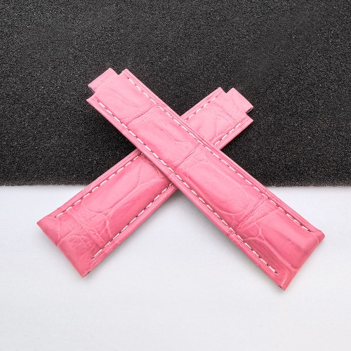 Pink Alligator Crocodile Watch Strap For Rolex Daytona 126518 Cal.4131 Watch Refitting Watch Parts 
