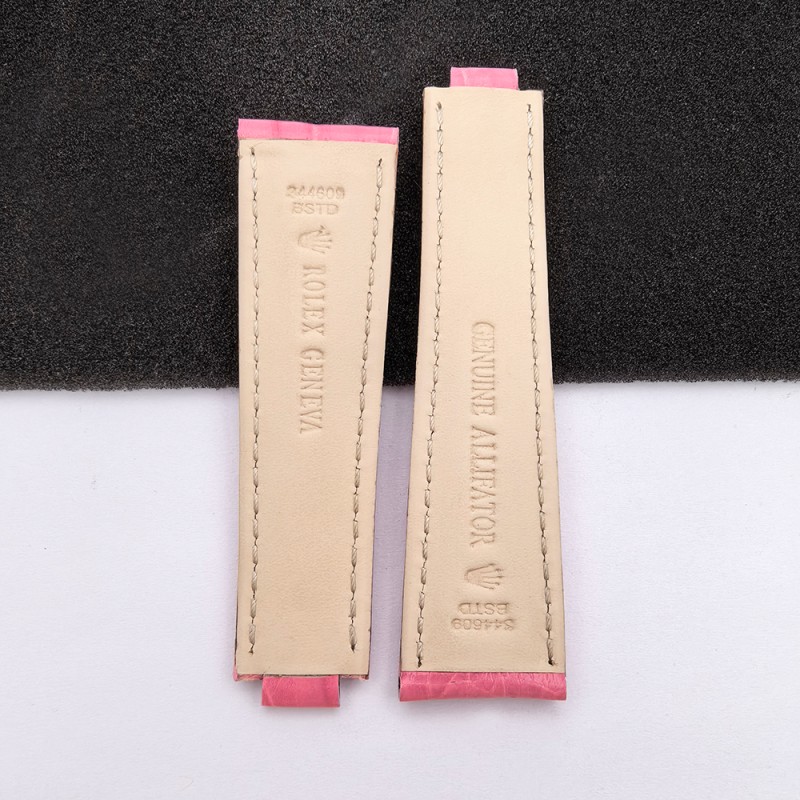Pink Alligator Crocodile Watch Strap For Rolex Daytona 126518 Cal.4131 Watch Refitting Watch Parts