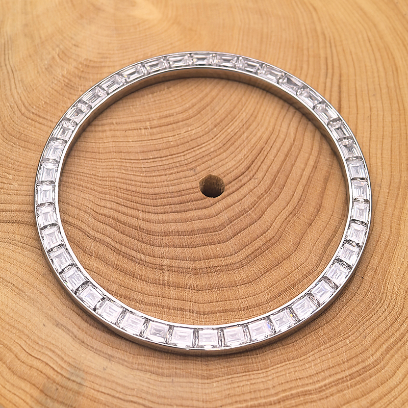 CNC Customized Watch Bezel With Moissanite Diamonds Setting For Rolex 214270 Explorer I Watch Refitting Watch Parts CNC Customized Watch Bezel With Moissanite Diamonds Setting For Rolex 214270 Explorer I Watch Refitting Watch Parts