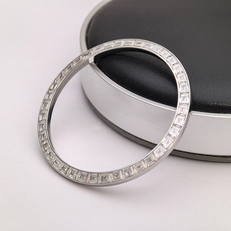 CNC Customized Watch Bezel With Moissanite Diamonds Setting For Rolex 214270 Explorer I Watch Refitting Watch Parts CNC Customized Watch Bezel With Moissanite Diamonds Setting For Rolex 214270 Explorer I Watch Refitting Watch Parts