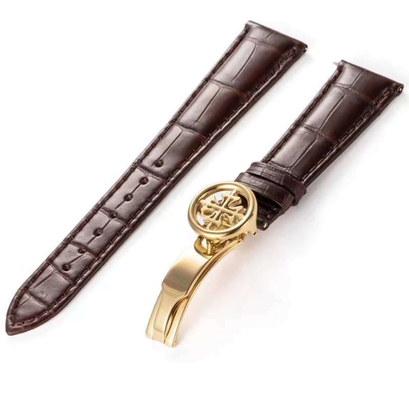 Top American Crocodile Leather Watch Straps for Patek Philippe Watches 6119R Aftermarket Watch Parts 