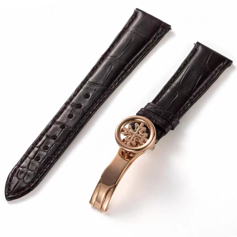 Top American Crocodile Leather Watch Straps for Patek Philippe Watches 6119R Aftermarket Watch Parts 