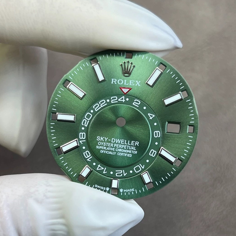 Blue Watch Dial For Rolex Sky-Dweller 336934 Watches Fit 9002 Movement Aftermarket Watch Parts 