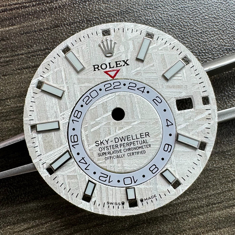 Meteorite Watch Dial For Rolex Sky-Dweller 336934 Cal.9002 Movement Aftermarket Watch Parts Meteorite Watch Dial For Rolex Sky-Dweller 336934 Cal.9002 Movement Aftermarket Watch Parts