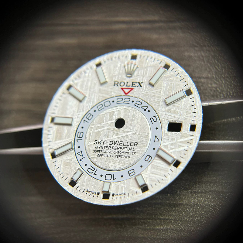 Meteorite Watch Dial For Rolex Sky-Dweller 336934 Cal.9002 Movement Aftermarket Watch Parts Meteorite Watch Dial For Rolex Sky-Dweller 336934 Cal.9002 Movement Aftermarket Watch Parts
