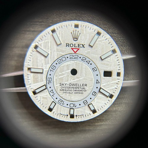 Meteorite Watch Dial For Rolex Sky-Dweller 336934 Cal.9002 Movement Aftermarket Watch Parts 