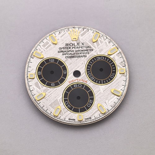 Yellow Gold Color Meteorite Watch Dial For Rolex Daytona 116518 Cal. 4130 Movement Aftermarket Watch Accessories 